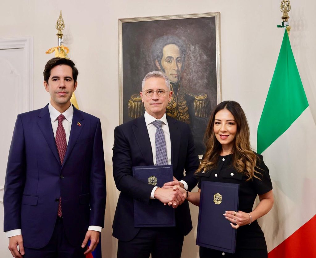 Encuentro protocolar reúne a representantes vinculados a Venezuela e Italia